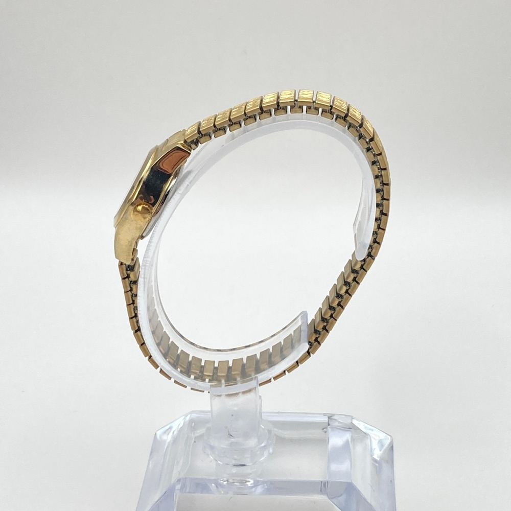 Timex Women's Watch 20mm Gold Tone Stretch Band Round New Battery SMALL 6" 2006 - Picture 5 of 14